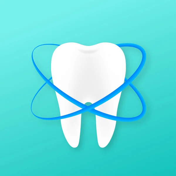 Δόντια Ασπίδα Εικονίδιο Σχεδιασμός Οδοντιατρική Φροντίδα Έννοια Δόντια Οδοντίατρος Εικονίδιο — Διανυσματικό Αρχείο