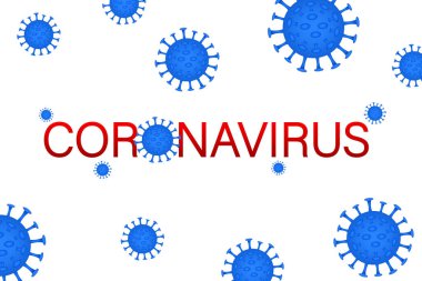 Koronavirüsü imzalayın. Coronavirus tehlikesi ve halk sağlığı risk hastalığı ve grip salgını. Vektör stok illüstrasyonu