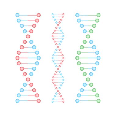 DNA ipliği sembolü. DNA genetiği. Vektör stok illüstrasyonu