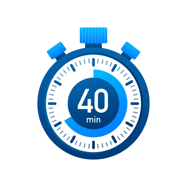 Λεπτά Stopwatch Διάνυσμα Εικονίδιο Εικονίδιο Χρονόμετρο Επίπεδη Στυλ Χρονόμετρο Στο — Διανυσματικό Αρχείο