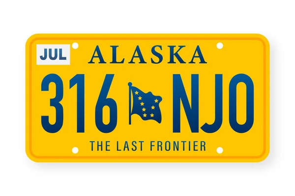 American Alaska Number Retro Stil Klassisches Retro Symbol Vektorvorlage — Stockvektor