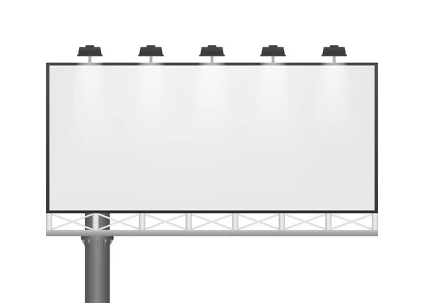Plakatwand Auf Hellem Hintergrund Leere Weiße Horizontale Plakatvorlage Vorlage Für — Stockvektor