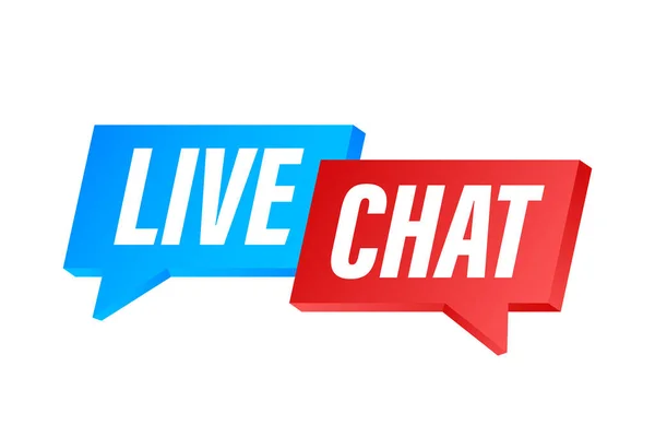 Live Chat Speech Bubbles Concept Vector Stock Illustration — Stock Vector