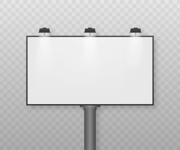 Billboard Светлом Фоне Пустой Шаблон Белого Вектора Горизонтального Плаката Шаблон — стоковый вектор