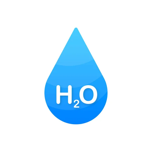 Vízmolekula. A H2O vízmolekula szerkezete. Vektorállomány illusztrációja. — Stock Vector