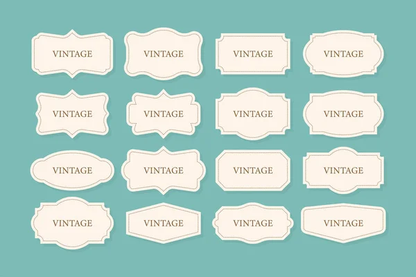 Vintage Frames Set, előfizetői csomag. Retro kollekció dekoratív tervezéshez. Frame Retro kollekció dekoratív tervezéshez. Vektorállomány illusztrációja. — Stock Vector