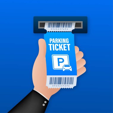Parking tickets, great design for any purposes. Parking zone. Vector stock illustration. clipart