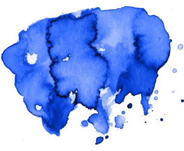 Su sıçramalarına ve sıçramaları ile soyut renkli sulu boya doku leke.