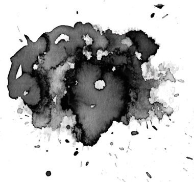 siyah sulu boya lekesi