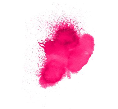 Su sıçramalarına ve sıçramaları ile soyut renkli sulu boya doku leke.