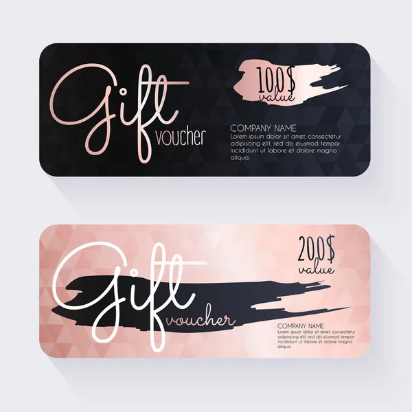 Gift voucher certificate template — Stock Vector