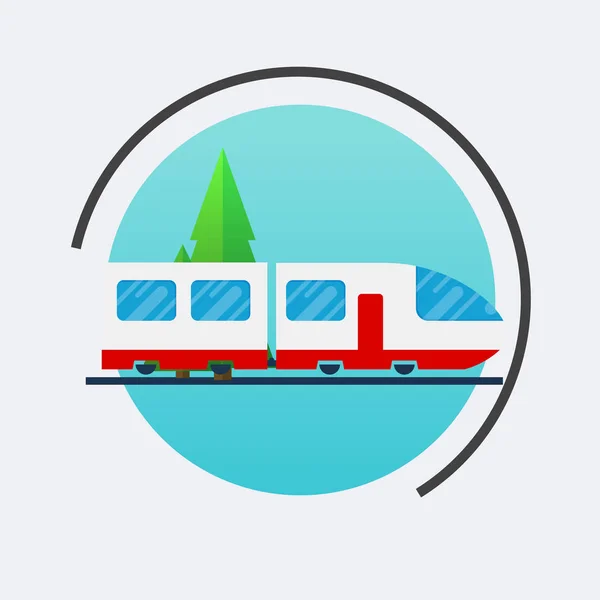 Moderne trein pictogram — Stockvector