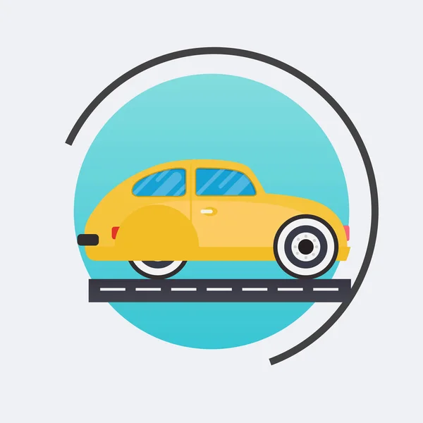 Icono de coche retro — Vector de stock