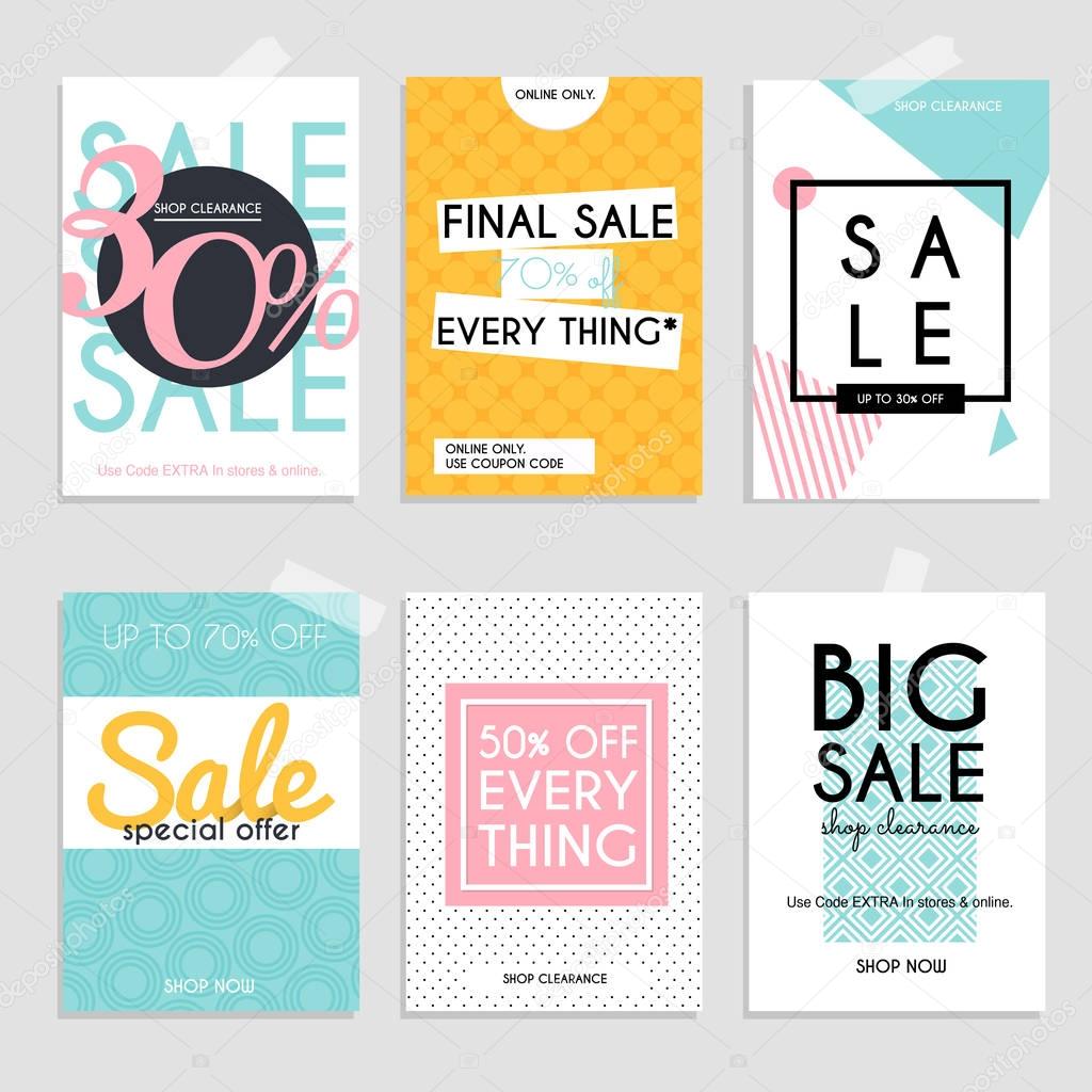 Sale website banners  template