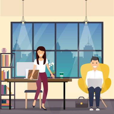 çizgi film office insanlar 