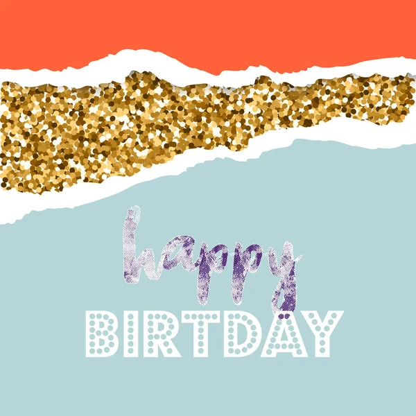 Kartkę z życzeniami urodzinowymi kolorowe błyszczące — Wektor stockowy