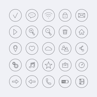 simgeleri bir dizi internet için