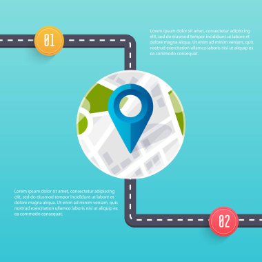Yol Infographic şablonu