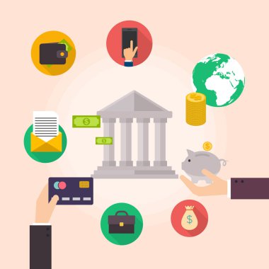 Bankacılık kavramı simgeler