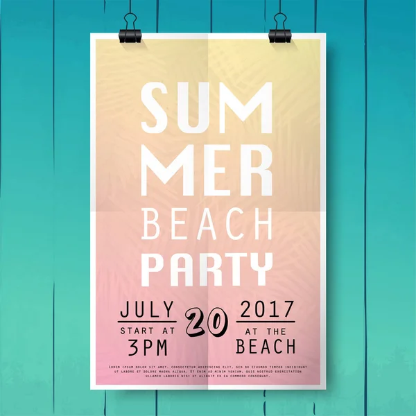 Плакат летней вечеринки — стоковый вектор