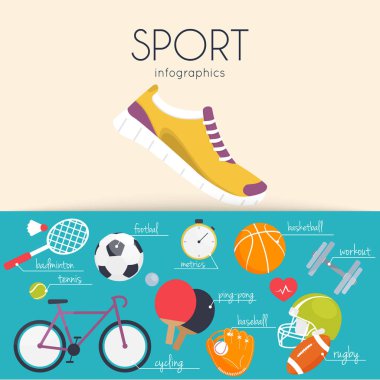 Spor malzemeleri ile Infographics