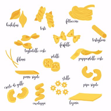 Çeşitli makarna çeşitleri