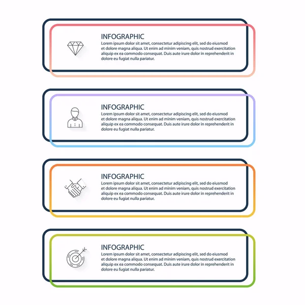 Modelos Infográficos para Negócios — Vetor de Stock