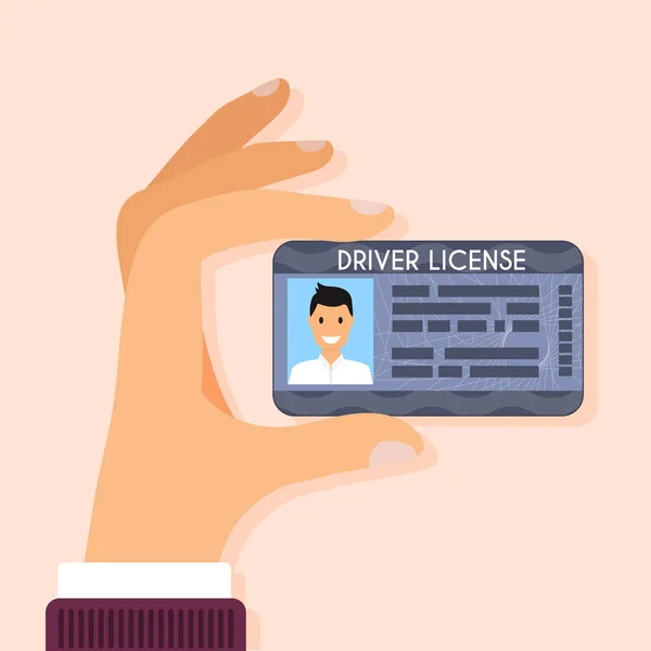 Licencia de conducir de dibujos animados — Vector de stock