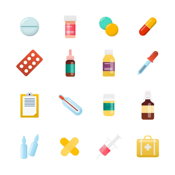 Medicine icons set — Stock Vector