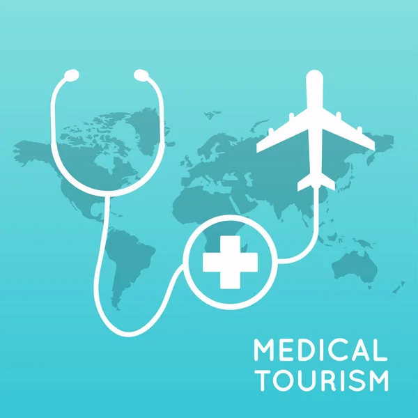 Medical tourism poster — Stock Vector