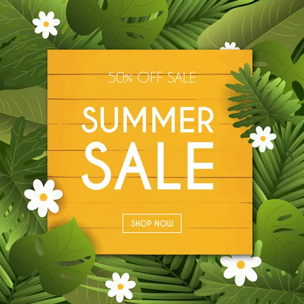 Summer Sale Banner — Stock Vector