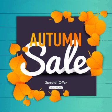 Sonbahar satış Banner ile sonbahar