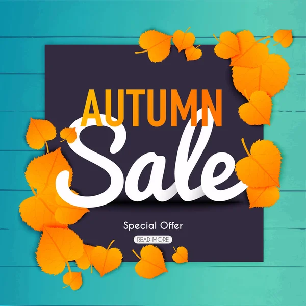 Sonbahar satış Banner ile sonbahar