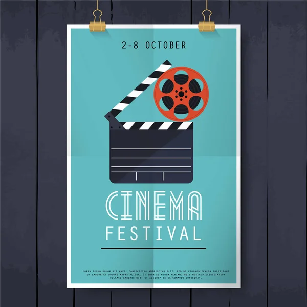 Affiche du festival du cinéma — Image vectorielle