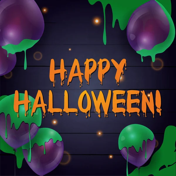 Szczęśliwego halloween banner — Wektor stockowy