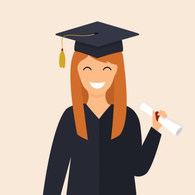 Mezuniyet kadın simgesi