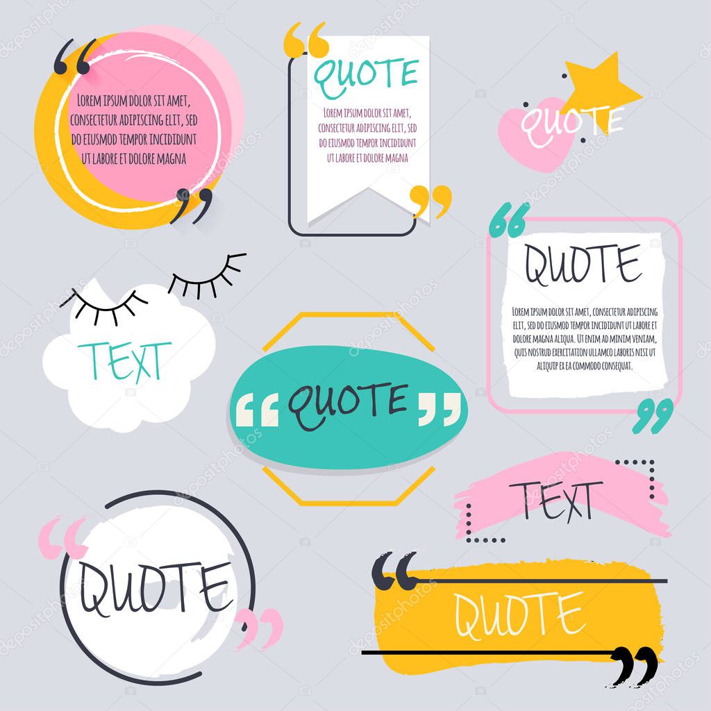 Quote text bubble vector illustration 