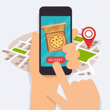 Teslimat yemek app ile Smartphone