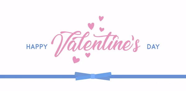 Szczęśliwy Dzień Valentines Pozdrowienia Karty Projekt Typografia Plakat Tekst Odręczny — Wektor stockowy