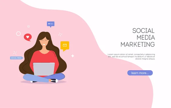 Маркетинг Соціальних Мереж Цифровий Маркетинг Онлайн Реклама Смм — стоковий вектор