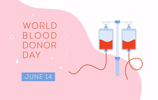Giornata Mondiale Del Donatore Sangue Sfondo Vettoriale — Vettoriale Stock