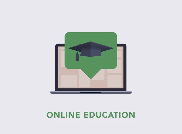 Pelatihan Online Lokakarya Gaya Datar Ikon Webinar Pendidikan Online - Stok Vektor