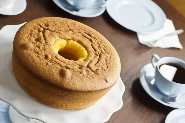 Pao de Lo или португальский губчатый торт на десерт — стоковое фото