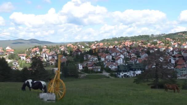 Snímáním Zlatibor vesnice — Stock video