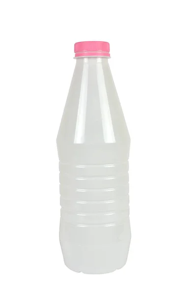 Garrafa de plástico para bebidas leitosas — Fotografia de Stock