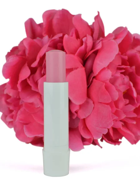 Lip Balm με τεχνητό λουλούδι — Φωτογραφία Αρχείου
