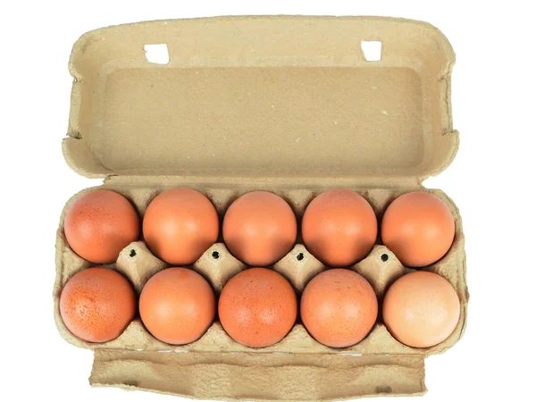 Open vak van eieren — Stockfoto