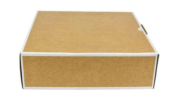Квадратная картонная коробка — стоковое фото