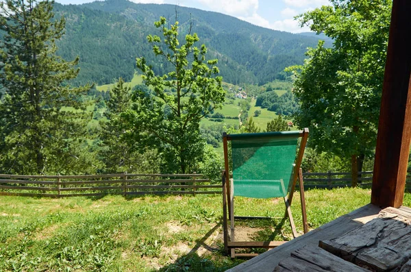 Garden chair in a countryside