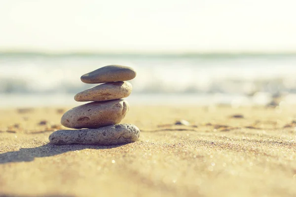 Spa stones on the beach — Stock Photo, Image